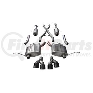 14984BLK by CORSA - 2.5in. Cat-Back Dual Rear Exit with Twin 4.0in. Black PVD Pro-Series Tips