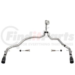 21143BLK by CORSA - 3.0in. Dual Rear Exit Catback Exhaust System with Flat Cut 4.0in. Dual Wall Tips