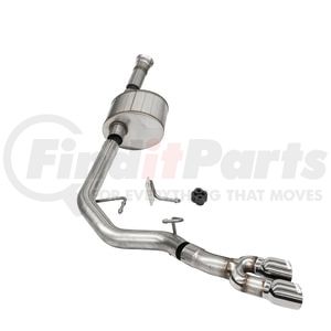 21144 by CORSA - 3.0in. Front of Tire Exit Catback Exhaust System with Twin 3.5in. Pro Series® Tips