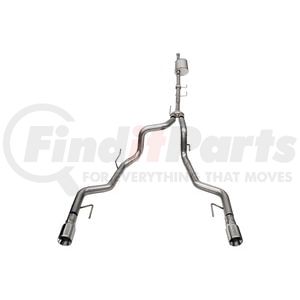 21185 by CORSA - 3.0in. to 2.75in. Dual Rear Exit Cat-back Exhaust System with 4.0in. Polished Straight Cut Tips
