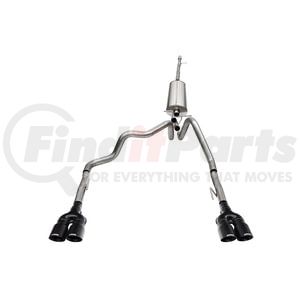 21201BPC by CORSA - 3.0in.-2.5in. Cat-Back Dual Rear Exit Exhaust System with Twin 4.0in. Black Powder Coat Pro-Series® Tips