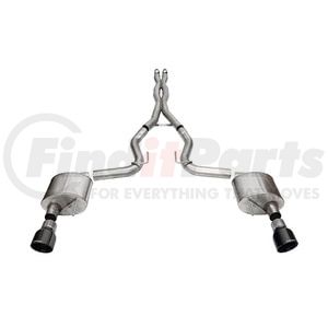 21250BLK by CORSA - 3.0' DUAL REAR EXIT XTREME CAT-BACK