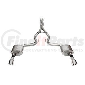 21250 by CORSA - 3.0' DUAL REAR EXIT XTREME CAT-BACK