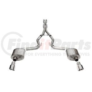 21254 by CORSA - 3.0' DUAL REAR EXIT SPORT CAT-BACK