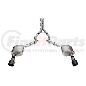 21270BLK by CORSA - 3.0' DUAL REAR EXIT XTREME CAT-BACK