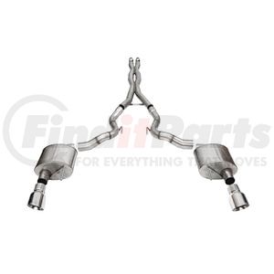 21270 by CORSA - 3.0' DUAL REAR EXIT XTREME CAT-BACK