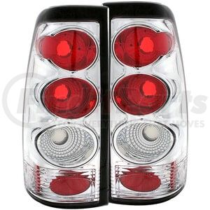 211023 by ANZO - Tail Light Assembly; Clear Lens; Chrome Housing; Pair;