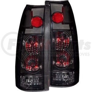 211156 by ANZO - Tail Light Assembly; Dark Smoke Lens; G2; Pair;
