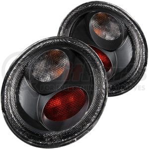221119 by ANZO - Tail Light Assembly; Clear Lens; Black Housing; Pair;
