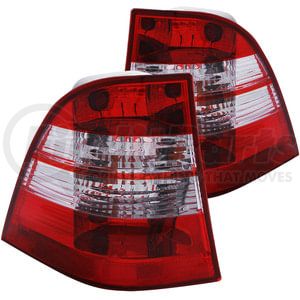 221134 by ANZO - Tail Light Assembly; Clear Lens; Chrome Housing; Pair;