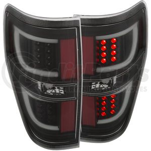 311257 by ANZO - Tail Light Assembly; LED; Red/Clear Lens; Black Housing; Pair;
