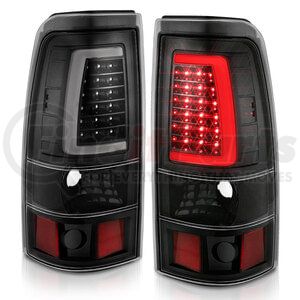 311333 by ANZO - Tail Light Assembly; LED; Clear Lens; Black; Pair;