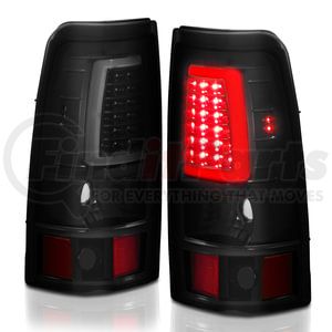 311334 by ANZO - Tail Light Assembly; LED; Smoke Lens; Black; Pair;