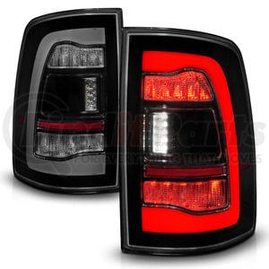 311470 by ANZO - Tail Light Assembly; LED; Smoke Lens; Black Housing; w/Sequential; Pair;