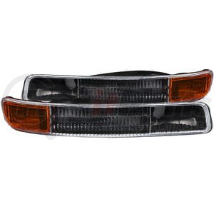 Anzo 511005 Turn Signal / Parking Light Assembly Euro Parking Lights; Clear Lens; Black Housing; Amber Reflector; Pair;
