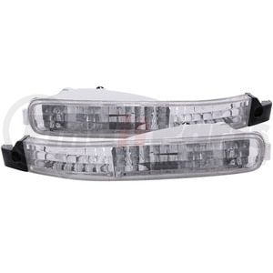 Anzo 511007 Turn Signal / Parking Light Assembly Euro Parking Lights; Clear Lens; Chrome Housing; Pair;