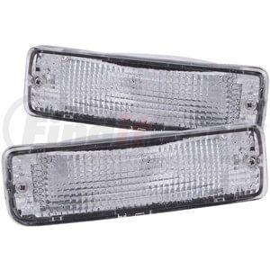 Anzo 511019 Turn Signal / Parking Light Assembly Euro Parking Lights; Clear Lens; Chrome Housing; Amber Reflector; Pair;