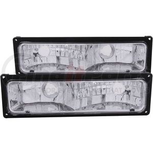 511033 by ANZO - Parking Light Assembly; Euro; Black Housing; Pair;