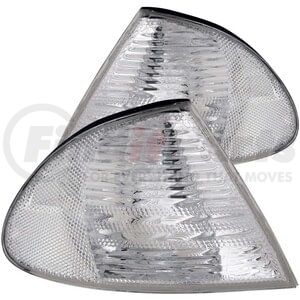 521006 by ANZO - Cornering Light Assembly; Euro; Clear Lens; Chrome Housing; Pair;