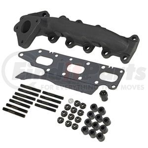 1043003 by BD DIESEL - Exhaust Manifold; Left; Driver Side; Incl. Manifold/Cross Over Tube/EGR Port; High Temp Black Coated;