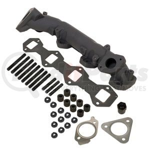 1043009 by BD DIESEL - Exhaust Manifold; Right; Passenger Side; Incl. Manifold/Cross Over Tube/EGR Port; High Temp Black Coated;