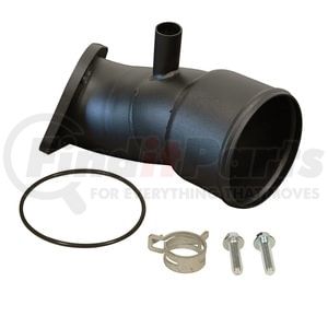 1045630 by BD DIESEL - Turbo Intake Horn; 409 Stainless Steel; Black Powder Coat;