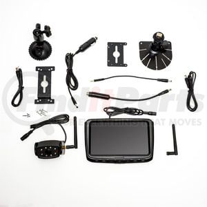 AHDS7810V2 by BRANDMOTION - Wireless Observation Camera System w/4 Input 7in. DVR HD Monitor w/Pre-Wired Adaptors; Up To 4 Cameras; 128 GB; 10 Option Display Views; 80ft. Range; Sub 5 Sec. Startup Feed;