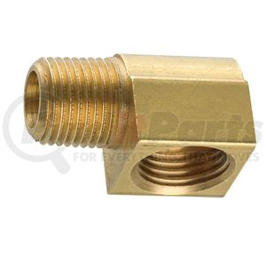 AGS Company BLF-66B Pipe Fitting Brass Elbow, Female (7/16-24 Inverted), Male (1/8-27 NPT), 1/bag