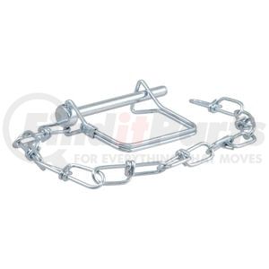 CURT Manufacturing 25013 Trailer Hitch Lock 1/4in. Safety Pin with 12in. Chain (2-3/4in. Pin Length; Packaged)