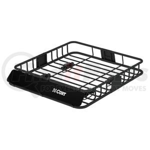 18115 by CURT MANUFACTURING - 42in. x 37in. Black Steel Roof Rack Cargo Carrier