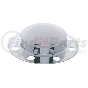 10134 by UNITED PACIFIC - Axle Hub Cover - 2 Piece Kit, Chrome, Dome, 8 Holes for 33mm Lug Nuts, for Front Steel/Aluminum Wheel