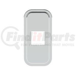 21733 by UNITED PACIFIC - Transmission Shift Lever Plate Base Cover - Stainless Steel, 4 7/8" x 4 13/16" Opening, for Peterbilt