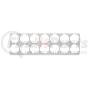 United Pacific 21812 Dashboard Trim Dashboard Trim - Gauge Dash Panel Trim, RH, Stainless, 14 Holes, for 2006+ Kenworth