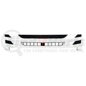 21821 by UNITED PACIFIC - Grille - Wide, White ABS Plastic, Black Accent, for 2013+ Isuzu NPR (ELF 400/500/600)