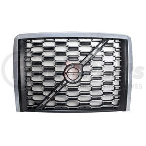 United Pacific 21826 Grille Plastic Silver Grille with Bug Screen for 2018-2024 Volvo VNL, OEM 84724159