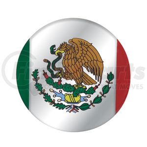 22943 by UNITED PACIFIC - Multi-Purpose Decal - 1-3/4" Round, Glossy, Mexico Flag Design