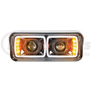 31156 by UNITED PACIFIC - High Power LED Blackout Projection Headlight with Turn Signal/Position Light Bar - Driver Side