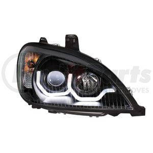31255 by UNITED PACIFIC - Blackout Projection Headlight with LED Position Light for 2001-2020 Freightliner Columbia - Passenger Side