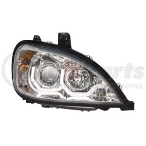 31257 by UNITED PACIFIC - Chrome Projection Headlight with LED Position Light for 2001-2020 Freightliner Columbia - Passenger Side