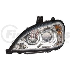 31256 by UNITED PACIFIC - Chrome Projection Headlight with LED Position Light for 2001-2020 Freightliner Columbia - Driver Side