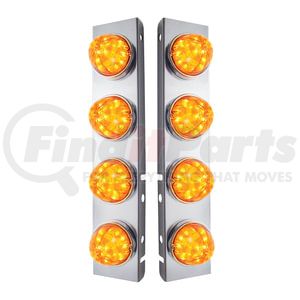 31974 by UNITED PACIFIC - Air Cleaner Light Box Panel - 8 Cutouts, 17 Amber LED/Lens, Watermelon Lights