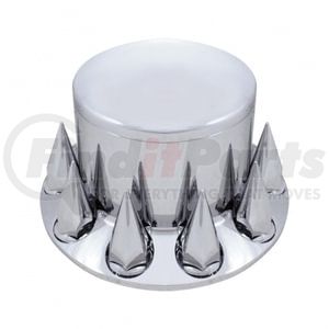 10275 by UNITED PACIFIC - Axle Hub Cover Kit - Axle Cover Set (Spike), Rear, Chrome, for International