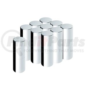 United Pacific 10370 Wheel Lug Nut Cover Tall Cylinder Wheel Lug Nut Cover - Plastic, Chrome33 mm x 6-1/2 in., Thread-On