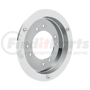 10513 by UNITED PACIFIC - Classic Chrome Plastic Watermelon Light Sleeper Bunk LED Adapter, 4" Sleeper Hole