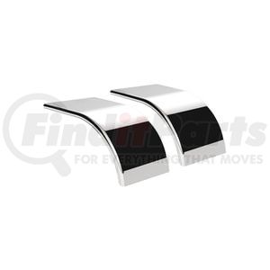 11026 by UNITED PACIFIC - 60" 430 Stainless Steel SE Series Smooth Half Fender, Pair, 16 GA
