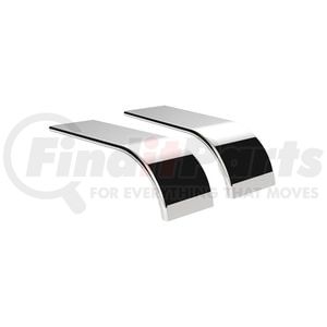11028 by UNITED PACIFIC - 80" 430 Stainless Steel SE Series Smooth Half Fender, Pair, 16 GA