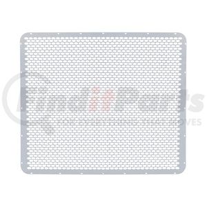 21061 by UNITED PACIFIC - Grille Mesh - 430 Stainless Steel, with Extended Hood-Alternating Oval Holes, for Peterbilt 379