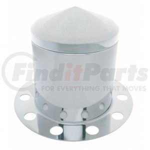 21226 by UNITED PACIFIC - Stainless Pointed Rear Axle Cover 3-Piece Kit for 33 mm Nut Cover