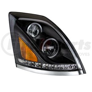35756 by UNITED PACIFIC - Blackout LED Headlight for 2013-2017 Volvo VN/VNL - Passenger Side
