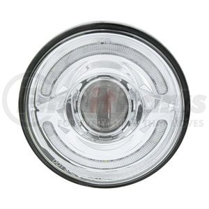 35888 by UNITED PACIFIC - ULTRALIT LED 5-3/4" Round High Beam Headlight with 60 LED Amber and White Light Bar